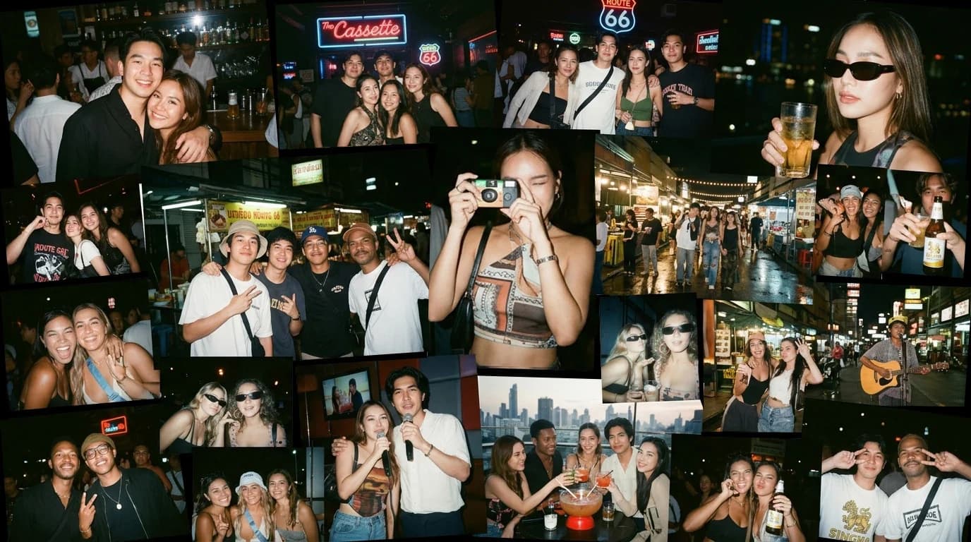 Bangkok nightlife background