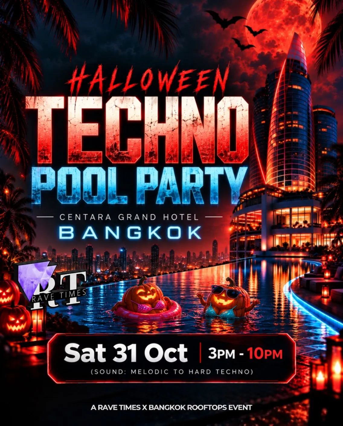 Halloween Techno Pool Party Bangkok